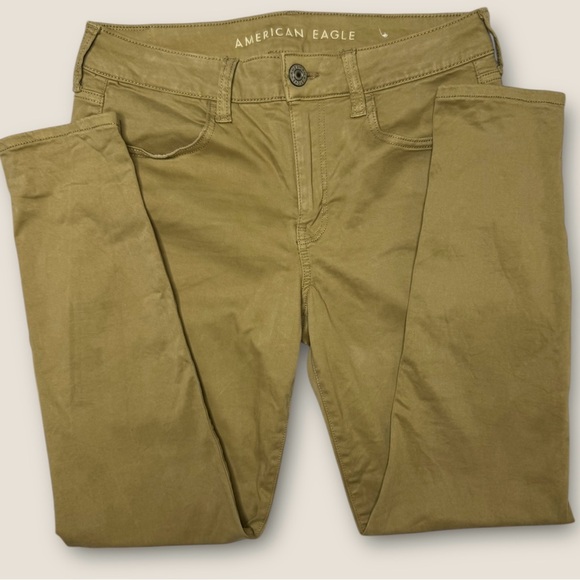 American Eagle Outfitters Skinny Jegging Pants in Tan Size 10 Short - Picture 1 of 8